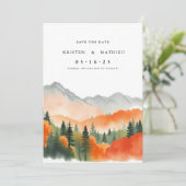 Boheemse berg save the date (Staand voorkant)