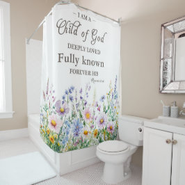Boheemse Bijbeltekst Bloemengordijn voor de Douche Douchegordijn
