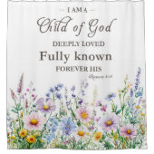 Boheemse Bijbelvers Bloemen Douchegordijn (Voorkant)