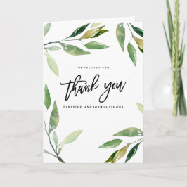 Boheemse Bladeren Bedankt Fotokaart