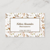 Boheemse bladeren met QR-code Visitekaartje (Voorkant)