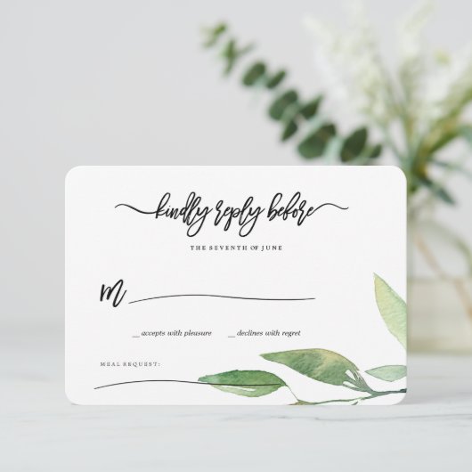 Boheemse Bladeren RSVP (Staand voorkant)