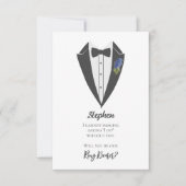 Boheemse blauw-violette ring drager voorstel kaart (Voorkant)