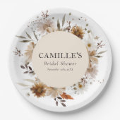 Boheemse bloem bruiloftsshower papieren borden papieren bordje (Voorkant)