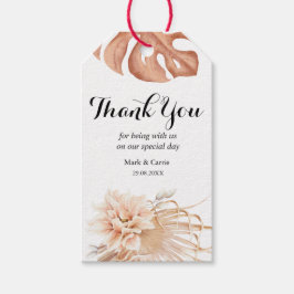 Boheemse bloem terracotta huwelijkscadeaukaart cadeaulabel