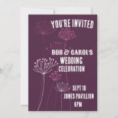 BOHEEMSE BLOEMEN BRUILOFT AANGEPASTE UITNODIGINGEN (Voorkant)