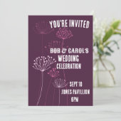 BOHEEMSE BLOEMEN BRUILOFT AANGEPASTE UITNODIGINGEN (Staand voorkant)