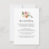 Boheemse  Bloemen Bruiloft Accommodatie Kaart (Voorkant)