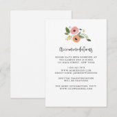 Boheemse Bloemen Bruiloft Accommodatie Kaart (Voorkant / Achterkant)