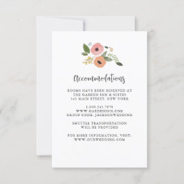 Boheemse  Bloemen Bruiloft Accommodatie Kaart