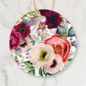 Boheemse Bloemen Bruiloft Dank Je Bedankjes Labels (Achterkant)