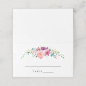 Boheemse Bloemen Bruiloft Escort Kaarten Plaatskaartje (Buitenkant ongevouwen)