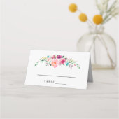 Boheemse Bloemen Bruiloft Escort Kaarten Plaatskaartje (Voorkant)