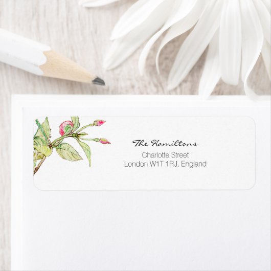 Boheemse Bloemen Bruiloft Retouradres Label (Insitu)