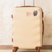 Boheemse Bloemen en Veren Bagage ID Sticker