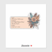 Boheemse Bloemen en Veren Bagage ID Sticker (Vel)