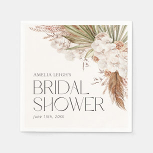 Boheemse bloemen- en veren-douche servet