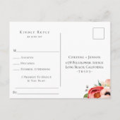 Boheemse Bloemen Frame Trouw RSVP Liedverzoek Uitnodiging Briefkaart (Achterkant)