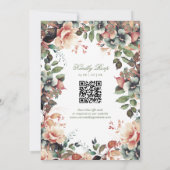 Boheemse Bloemen Herfst Herfstbruiloft w / QR RSVP Kaart (Achterkant)