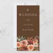 Boheemse Bloemen Huwelijksceremonie Programma (Voorkant)