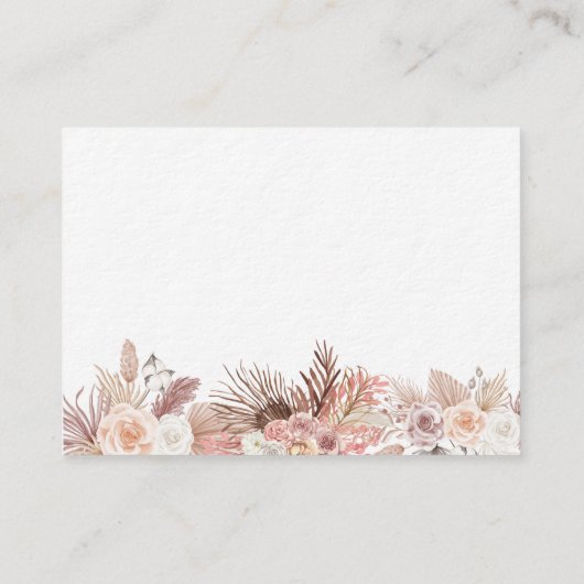 Boheemse Bloemen Huwelijksreis Fonds QR Code Informatiekaartje (Achterkant)