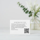 Boheemse Bloemen Huwelijksreis Fonds QR Code Informatiekaartje (Staand voorkant)