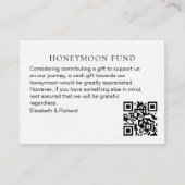 Boheemse Bloemen Huwelijksreis Fonds QR Code Informatiekaartje (Voorkant)