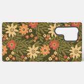 Boheemse bloemen in aardetinten samsung galaxy hoesje (Achterkant horizontaal)