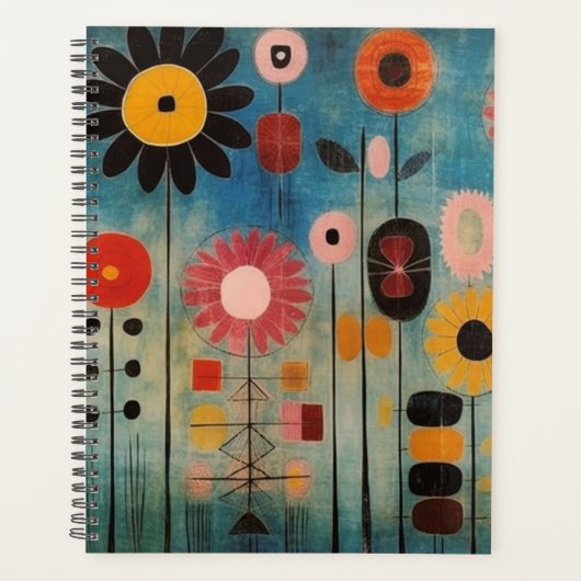 Boheemse Bloemen Kleurrijk Planner (Voorkant)