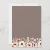 Boheemse Bloemen Moderne Eerste Communie Kaart (Achterkant)