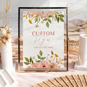 Boheemse Bloemen Op Maat Gemaakt Bord Poster