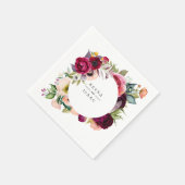 Boheemse Bloemen Personalized Papieren Servetten (Hoek)