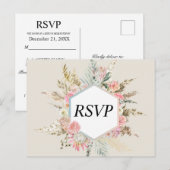 Boheemse Bloemen RSVP Briefkaart (Voorkant / Achterkant)