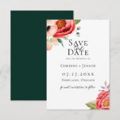 Boheemse Bloemen Save The Date Aankondiging (Voorkant / Achterkant)
