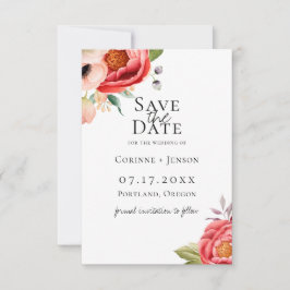 Boheemse Bloemen Save The Date Aankondiging