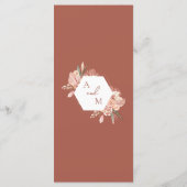 Boheemse Bloemen Terracotta & Ivoor Menu (Achterkant)