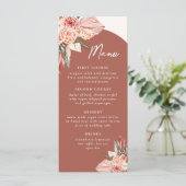 Boheemse Bloemen Terracotta & Ivoor Menu (Staand voorkant)