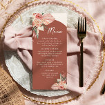 Boheemse Bloemen Terracotta & Ivoor Menu<br><div class="desc">Dit prachtige collectie zit vol stoutmoedige bloemen met terracotta en ivoorkleuren.</div>