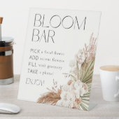 Boheemse Bloemen & Veren Bloemen Bloemen Bar Reclamebord Met Voetstuk (Insitu)