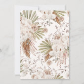 Boheemse Bloemen & Veren Brunch & Bubbly Kaart (Achterkant)