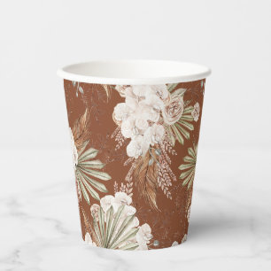 Boheemse Bloemen & Veren Papieren Bekers