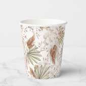 Boheemse bloemen & veren papieren bekers (Achterkant)