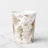 Boheemse bloemen & veren papieren bekers (Links)