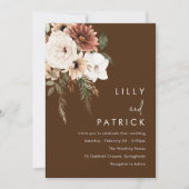 Boheemse Bloemen Zomer & Alle Seizoenen Bruiloft Kaart (Voorkant)