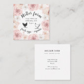 Boheemse bloemenelegante boerderij visitekaartje (Voorkant / Achterkant)