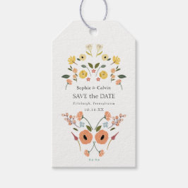  Boheemse Bloemenfoto Save the Date Labels Cadeaulabel