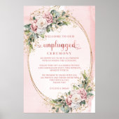 Boheemse bloemengebouwen rozegoud ontkoppelde Post Poster (Voorkant)
