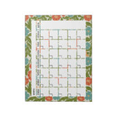 Boheemse Bloemenkalender Notitieblok (Linkerzijde)