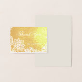 Boheemse Bloemenkant Trouwen Dank u Folie Kaarten (Display)