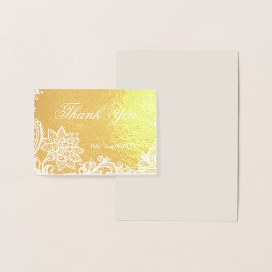 Boheemse Bloemenkant Trouwen Dank u Folie Kaarten (Display)